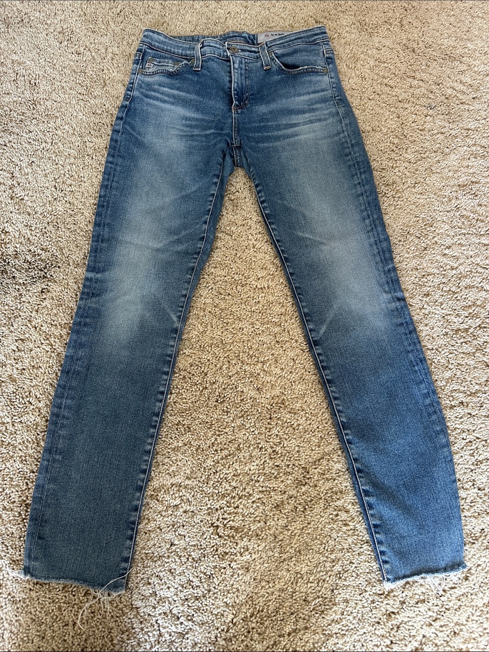 AG Adriano Goldschmied Women's Skinny Jeans in Medium Blue Wash